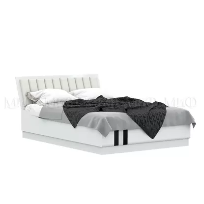 Кровать Магнолия 1.6 с ортопедическим основанием - Белый глянец