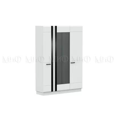 Шкаф 3-х створчатый Магнолия - Белый глянец