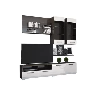 Гостиная Ненси-3 - Белый глянец / Венге (Горизонт)