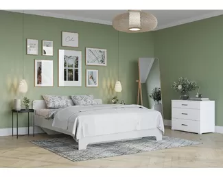 Спальный гарнитур Victor - Белый - Комплект 3 (Горизонт)