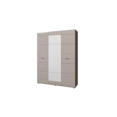 Шкаф 3 ств. Ненси - Венге/Капучино глянец (Горизонт)