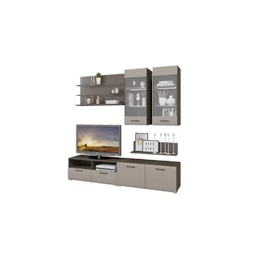 Гостиная Ненси-3 - Капучино глянец / Венге (Горизонт)