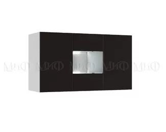 Комод навесной Флорис ТБ-001 - Чёрный глянец (МИФ)