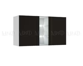 Комод навесной Флорис ТБ-002 - Чёрный глянец (МИФ)