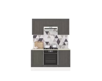 Кухня Винтаж 1.6 м - Дуб Шоколад (Горизонт)