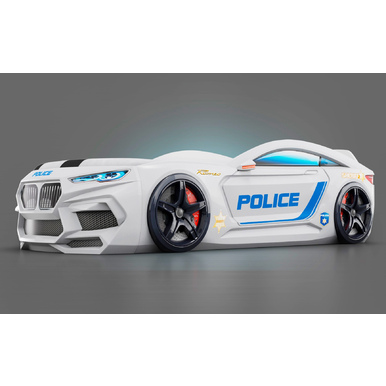 Кровать-машинка Romeo-M Полиция Белая (Romack)