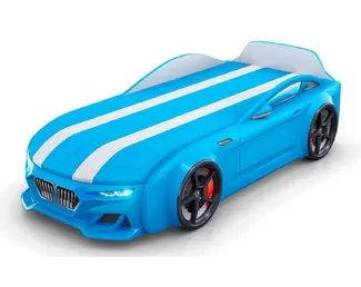 Кровать-машинка Dynamic-M - Голубой (Romack)