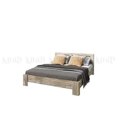 Кровать Ривьера 1.6 - Дуб Юкон/Бетон тёмный