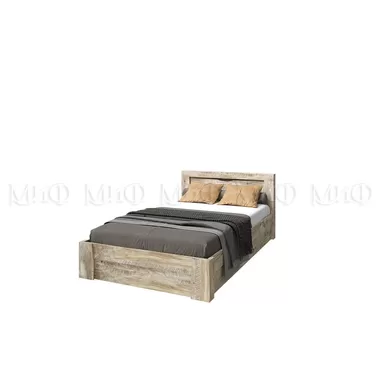 Кровать Ривьера 1.2 - Дуб Юкон/Бетон тёмный