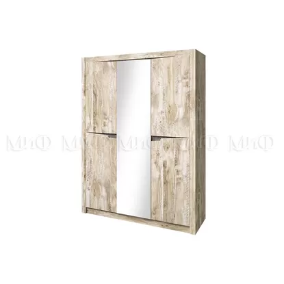 Шкаф 3-х створчатый Ривьера - Дуб Юкон/Бетон тёмный