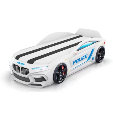 Кровать-машинка Romeo-M Полиция - Белая (Romack)