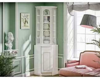 Буфет угловой Констанция - Сандал / Белый