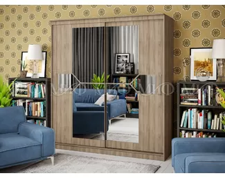 Шкаф-купе Элегант 1.7 м (Ясень шимо темный) МИФ