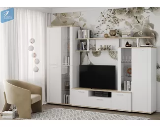 Гостиная Соло 10А - Белый гладкий (МК Стиль)