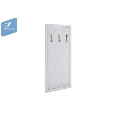 Вешалка Оскар-7А - Дуб Крафт белый/Кожзам Белый (МК Стиль)