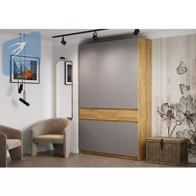 Шкаф Бостон ШК-002 - Дуб Крафт золотой / Серый Шифер (МК Стиль А)