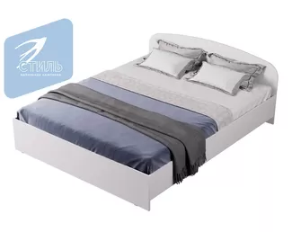 Кровать Хлоя КР-005 - Белый Гладкий (МК Стиль)
