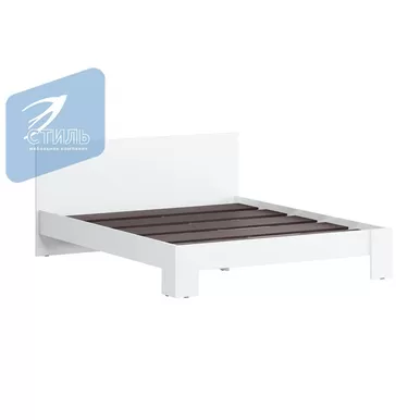 Кровать Эва КР-007 1.6м - Белый гладкий (МК Стиль)
