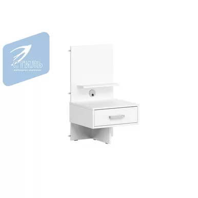 Тумба прикроватная Эва ТМ-007  - Белый гладкий (МК Стиль)