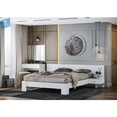 Спальня Эва - Комплект 1 - Белый гладкий (МК Стиль)