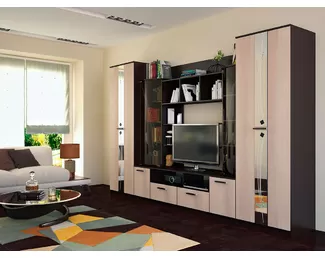 Гостиная Индиго - Венге / Дуб атланта (Рикко)