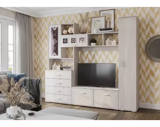 Гостиная Белла - Комплект 3 - Ясень белый (BTS)