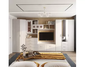 Гостиная Белла - Комплект 4 - Ясень белый (BTS)