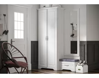 Прихожая Бритни - Комплект 2 - Анкор светлый / Белое дерево (Рикко)