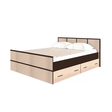 Кровать Джулия 1,4 м - Венге/Дуб атланта (Рикко)