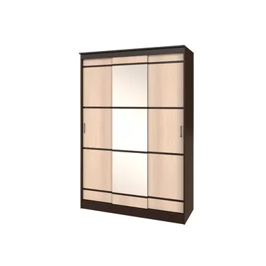 Шкаф - купе Джулия 1,5 м - Венге/Дуб атланта (Рикко)