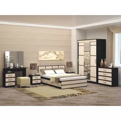 Спальня Джулия - Комплект 2 - Венге/Дуб атланта (Рикко)