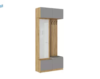 Прихожая Бостон - Дуб Крафт золотой / Серый Шифер (МК Стиль А)