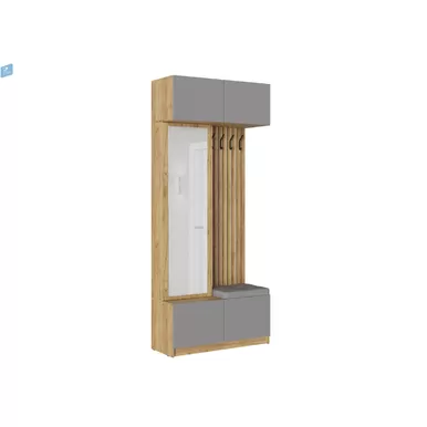 Прихожая Бостон - Дуб Крафт золотой / Серый Шифер (МК Стиль А)