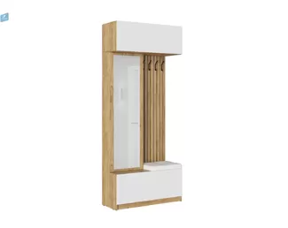 Прихожая Бостон - Крафт золотой / Белый глянец (МК Стиль А)