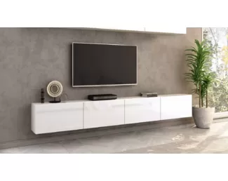 Тумба Лия 3 - Белый / Белый глянец (Рикко)