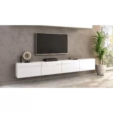 Тумба Лия 3 - Белый / Белый глянец (Рикко)