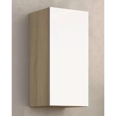 Пенал Лия 3 - Сонома / Белый глянец (Рикко)