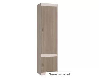 Шкаф Олимпик закрытый - Дуб атланта/Шимо темный (Рикко)
