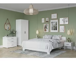 Спальня Victor - Комплект 5 - Белый (Горизонт)