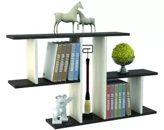 Полка навесная ПЛ-4 - Венге/Дуб атланта (Рикко)