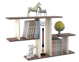 Полка навесная ПЛ-4 - Шимо темный/Шимо светлый (Рикко)