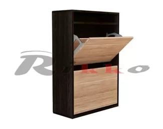 Обувница 2 - Венге/Дуб сонома (Рикко)