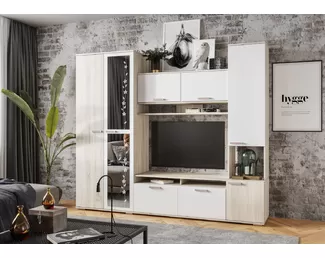 Гостиная Лукас - Белый / Дуб сонома (BTS)