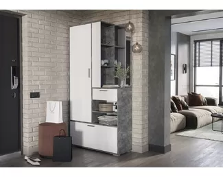 Прихожая Денвер - Белый шагрень/Ателье Светлое (Стендмебель)