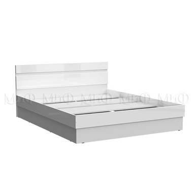Кровать Челси 1.4 м - Белый глянец холодный/Белый (МИФ)