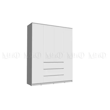 Шкаф 4-х ств. Челси 1600 - Белый глянец холодный / Белый (МИФ)