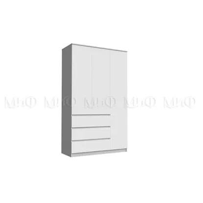 Шкаф Челси 1200 - Белый глянец / Белый (МИФ)