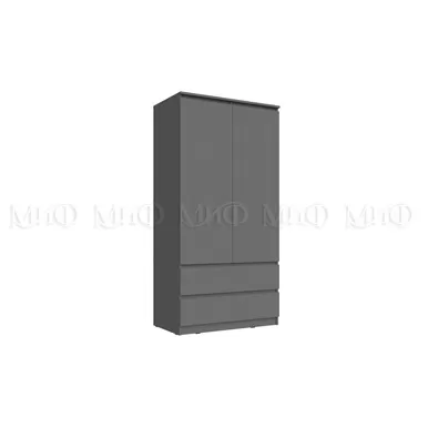 Шкаф 2-х створчатый комбинированный Челси - Графит (МИФ)