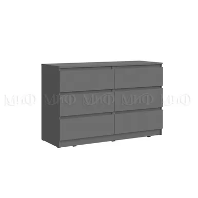 Комод Челси 1202 (6 ящиков) - Графит (МИФ)