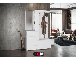 Прихожая Хелен ПР-01  - Белый (Стендмебель)